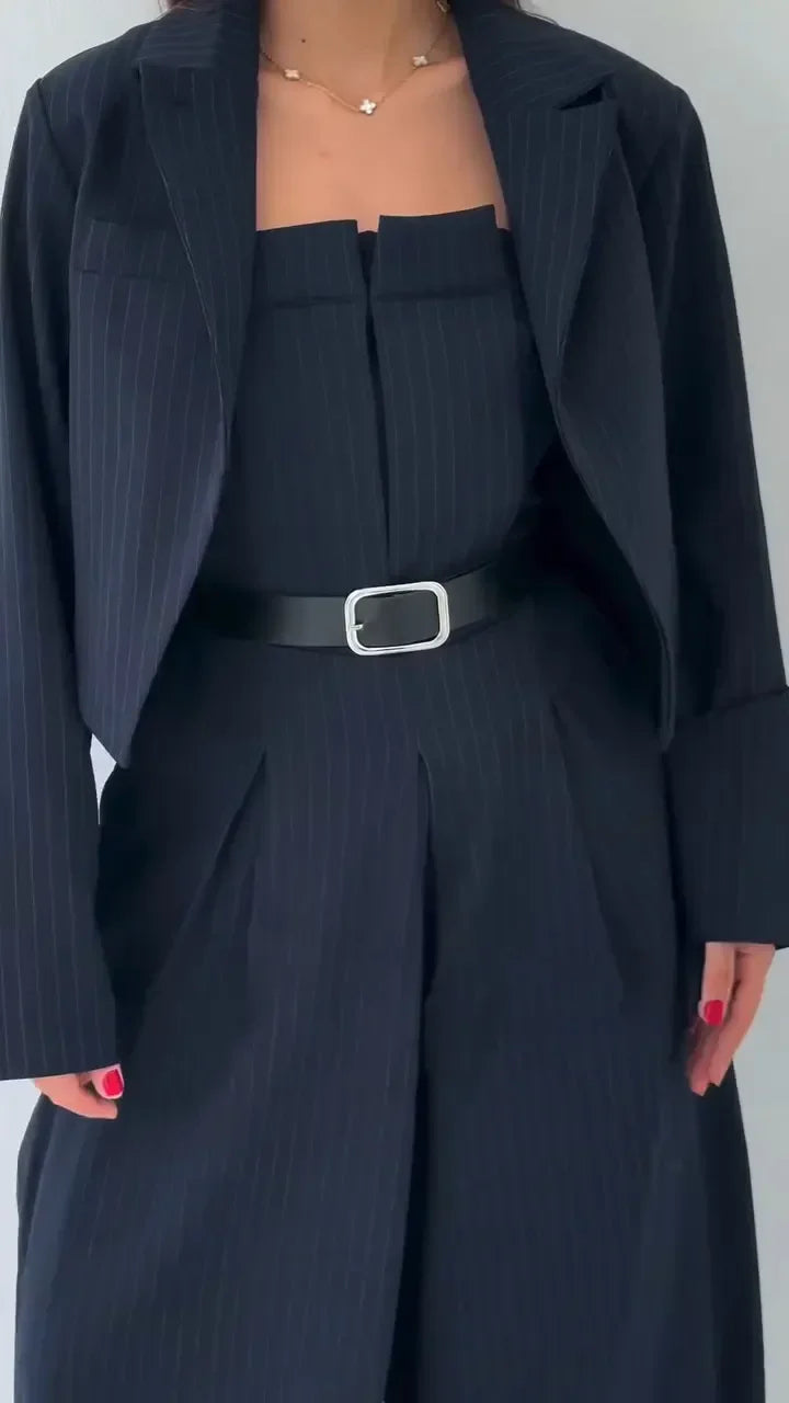 Conjunto Dama: Corsé + Chaqueta – Estilo Elegante y Moderno