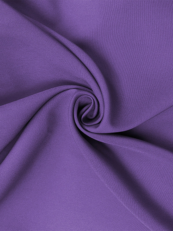 Elegant Pleated Midi Dress with Puff Sleeves