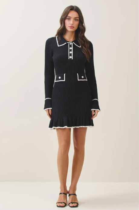 Black & Ivory Charm Dress