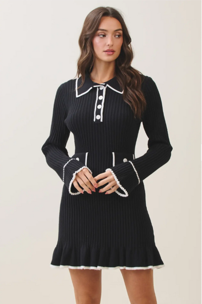 Black & Ivory Charm Dress