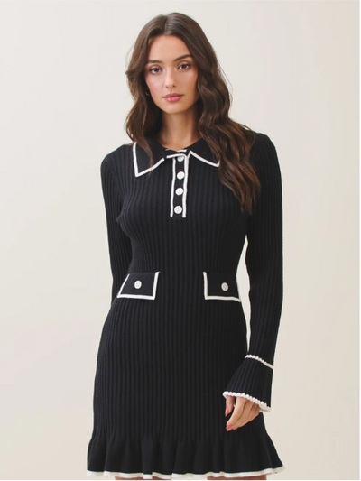 Black & Ivory Charm Dress