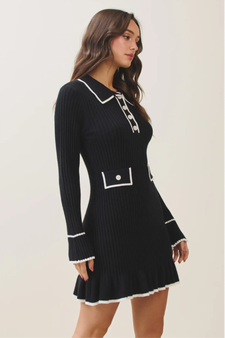 Black & Ivory Charm Dress