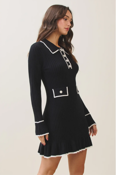 Black & Ivory Charm Dress