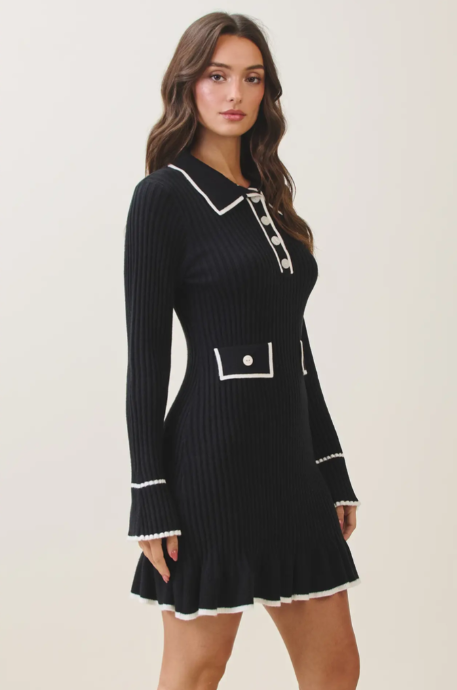 Black & Ivory Charm Dress