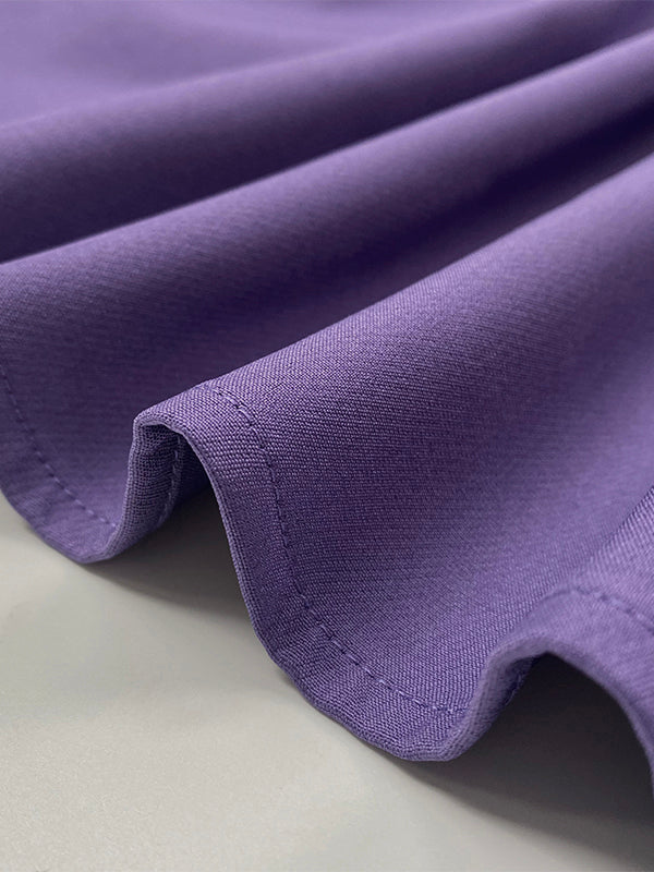 Elegant Pleated Midi Dress with Puff Sleeves